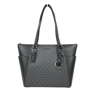 Michael Kors Charlotte Leather Top Zip Bag