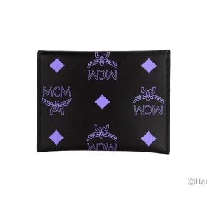 MCM Color Splash Large Dahlia Purple Clutch Pouch Trio