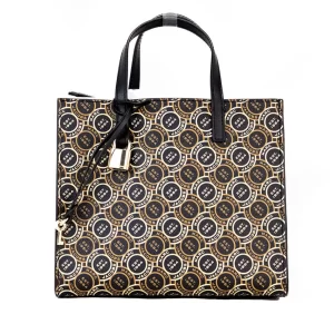 Marc Jacobs Mini Grind Signet Printed Leather Crossbody Tote