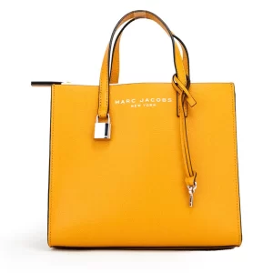 Marc Jacobs Mini Grind Desert Sun Pebbled Leather Crossbody Tote Handbag