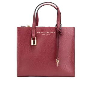 Marc Jacobs Mini Grind Pomegranate Pebbled Leather Crossbody Tote