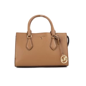 Michael Kors Valerie Small Luggage Pebble Leather East West Satchel Crossbody Bag