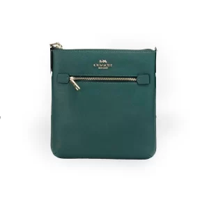 Coach Rowan Mini Dark Pine Leather File Crossbody