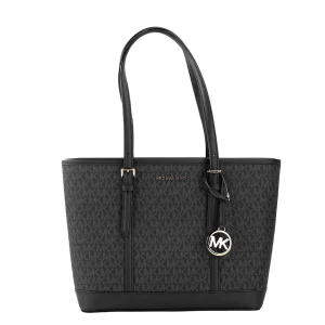 Michael Kors Jet Set Travel Black PVC Tote