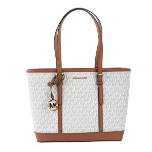 Michael Kors Jet Set Travel Small Vanilla PVC Tote