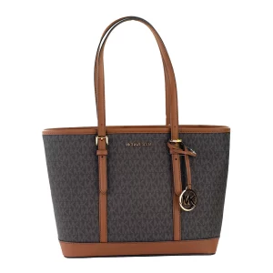 Michael Kors Jet Set Travel Small Brown PVC Tote