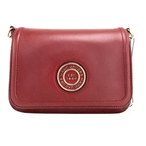 Marc Jacobs Metal Signet Syra Leather Flap Crossbody