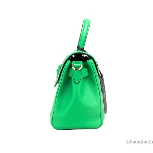 Versace Small Bright Green Rope Canvas Shopper Tote