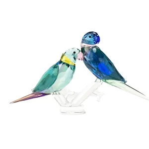 Swarovski (5577124) Jungle Beats Parakeet Couple Fife & Fifer Figurine