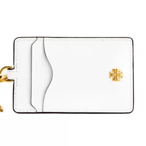 Tory Burch (139338) Emerson Optic White Patent Leather Necklace Lanyard Card Case