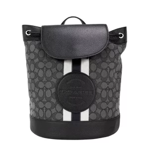 Coach Dempsey Black Smoke Signature Jacquard Canvas Patch Backpack