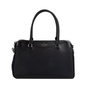 Kate Spade Mimi Medium Black Refined Grain Leather Satchel
