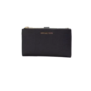 Michael Kors Jet Set Travel Black Double Zip Wallet