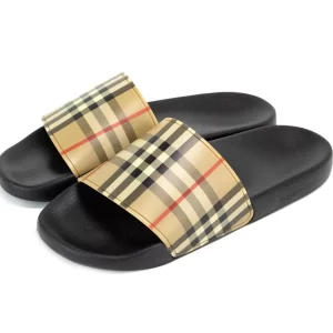 Burberry Furley Archive Beige M Check TPU Pool Slides