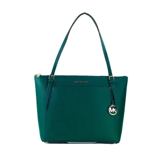 Michael Kors Voyager Large Racing Green Leather East West Tote