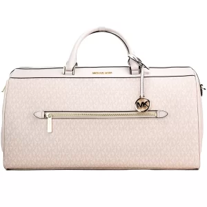 Michael Kors Travel Dark Powder Blush Top Zip Duffle Bag