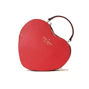 Kate Spade Love Shack Candied Cherry Saffiano Leather Top Handle Heart Crossbody Handbag