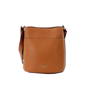 Kate Spade Leila Small Gingerbread Leather Bucket Crossbody Bag