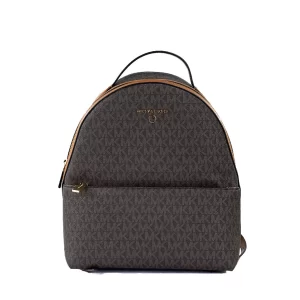 Michael Kors Valerie Medium Brown Acorn Signature Backpack