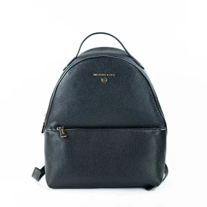 Michael Kors Valerie Medium Black Leather Shoulder Backpack