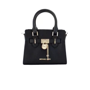 Michael Kors Hamilton XS Small Black Leather Crossbody Satchel
