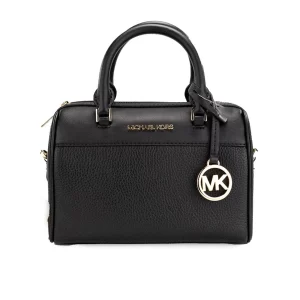Michael Kors Travel XS Black Leather Duffle Crossbody Bag