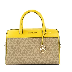 Michael Kors Travel Medium Daffodil Signature PVC Duffle Bag