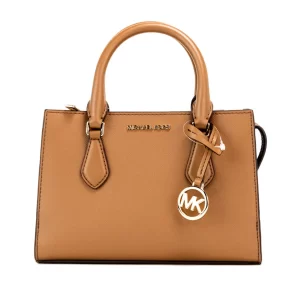 Michael Kors Sheila Small Luggage Vegan Center Zip Satchel