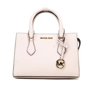 Michael Kors Sheila Small Powder Blush Vegan Center Zip Satchel