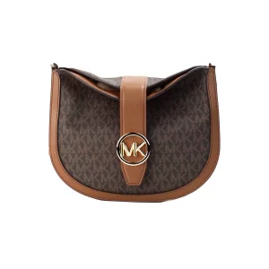 Michael Kors Gabby Small Brown Foldover Hobo Crossbody Bag