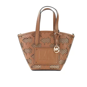 Michael Kors Kimber Small Luggage Vegan 2-in-1 Zip Tote