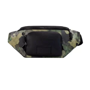 Coach Track Green Signature Camo Print Coated Canvas Belt Bag