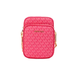 Michael Kors Flight Electric Pink North South Chain Crossbody