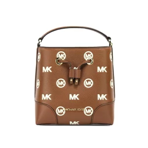 Michael Kors Mercer Luggage Embossed Bucket Crossbody Bag