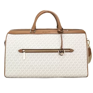 Michael Kors Travel XL Vanilla Duffle Weekender Bag