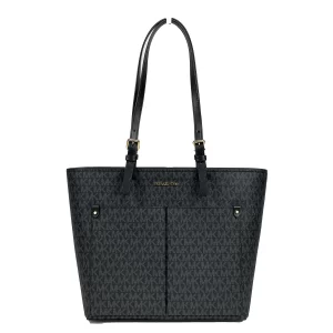 Michael Kors Jet Set Black Double Pocket Tote Bag