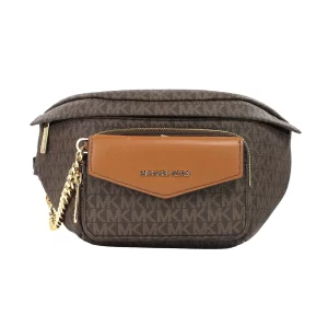 Michael Kors Maisie Large Brown PVC 2-n-1 Belt Bag