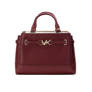 Michael Kors Reed Small Dark Cherry Center Zip Satchel