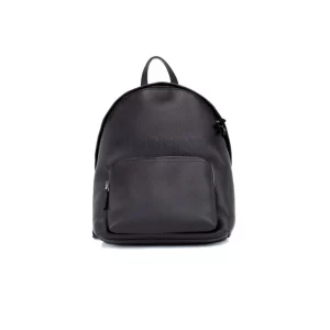 Burberry Abbeydale Branded Black Pebbled Leather Backpack Shoulder Bookbag