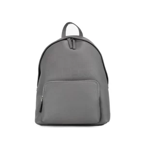 Burberry Abbeydale Branded Charcoal Grey Leather Backpack Shoulder Bookbag