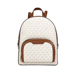 Michael Kors Jaycee Vanilla Signature PVC Backpack Bookbag