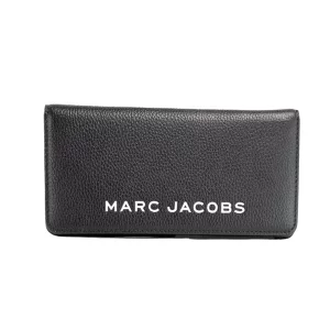 Marc Jacobs Slim Black Leather Open Face Snap Wallet