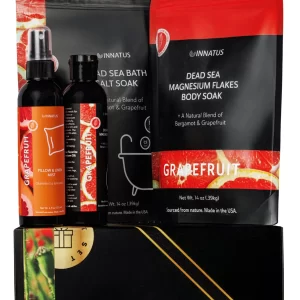 Luxury Dead Sea Spa Gift Set - Bath Salt, Mud Mask, Lavender Facial Spray & Essential Oil