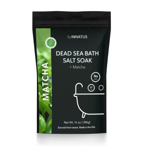 Dead Sea Bath Salt Matcha soak with 21 minerals