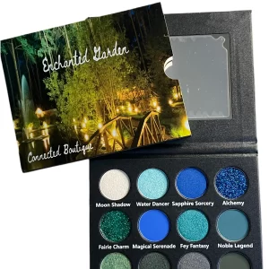 Enchanted Garden Green/Blue color story 12 shade eyeshadow palette