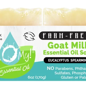 O My! Goat Milk Essential Oil Soap Bar - Made with Farm-Fresh Goat Milk - 100% Pure Essential Oils - Free of Parabens & More - Leaping Bunny Certified - Handcrafted in USA