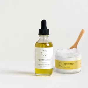 Moisturizing set with Grapefruit body oil and Body scrub