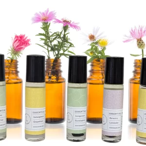Set of Essential Oils Roll-On with Crystals