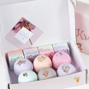 Natural Bath Bombs and Shower Steamers Set - in a Gift Box