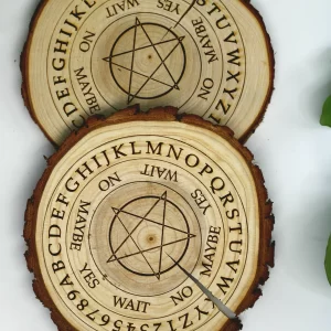Natural Wood Pentagram Engraved Pendulum Board